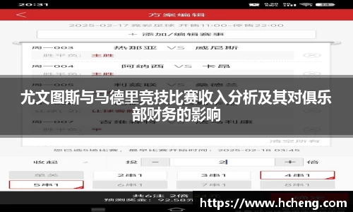 尤文图斯与马德里竞技比赛收入分析及其对俱乐部财务的影响